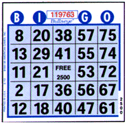 Bingo Games: Bulls Eye Bingo, U-Pick-Em Bingo, and Push-Out Bingo Cards