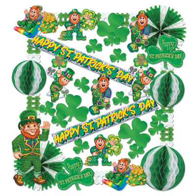 Decorations: Saint Patrick's Day Shamrocks (per 48 9-inch Cut-Outs) main image