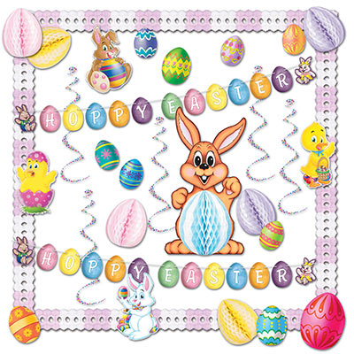 Flame-Resistant Easter Decorating Kit: 25 Piece Easter Decorating Kit main image