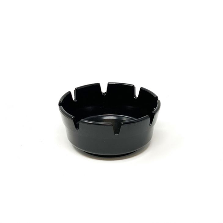 Ashtray: Black, Unbreakable Burn-Resistant Plastic main image