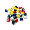 Bingo Balls: Ping Pong Balls Set, Double Numbered 1-75, 5 Mixed Colors: Blue, Green, Red, White, Yel