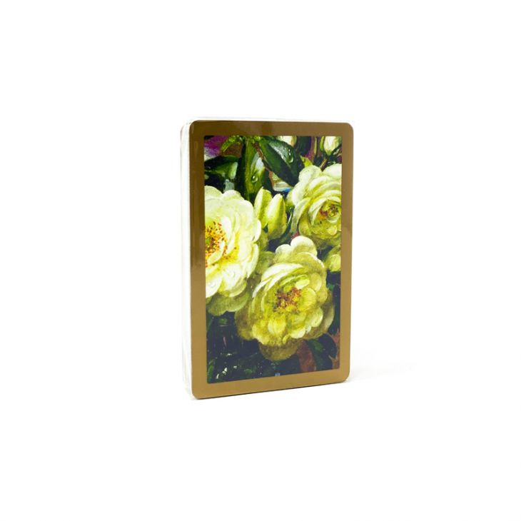 Congress Playing Cards - Cabbage Roses Jumbo Index - Gold Deck main image