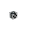 Flush Spots Casino Dice: 3/4 in., High Polish, Razor Edge, Black with Serial Numbers (Stick of 5)