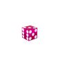 Flush Spots Casino Dice: 3/4 in., High Polish, Razor Edge, Pink (Stick of 5)