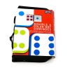 Double Six Color Dot Dominoes Set in Canvas Carrying Case