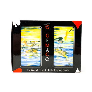 Gemaco Plastic Cards: Avocet, Narrow Size, Jumbo Index, Two-Deck Set
