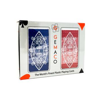 Gemaco Plastic Cards: Filigree, Narrow Size, Regular Index, Two-Deck Set