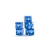 Flush Spots Casino Dice: 3/4 in., High Polish, Razor Edge, Dark Blue (Stick of 5)