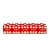 Flush Spots Casino Dice: 3/4 in., High Polish, Razor Edge, Dark Red with Serial Numbers (Stick of 5)