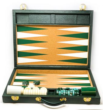 Backgammon Set: Professional Tournament Backgammon Set, Leather