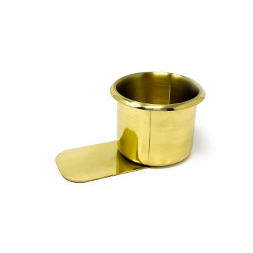 Drink Holder: Blade Style, Anodized Brass (2.75 inch inside diameter)