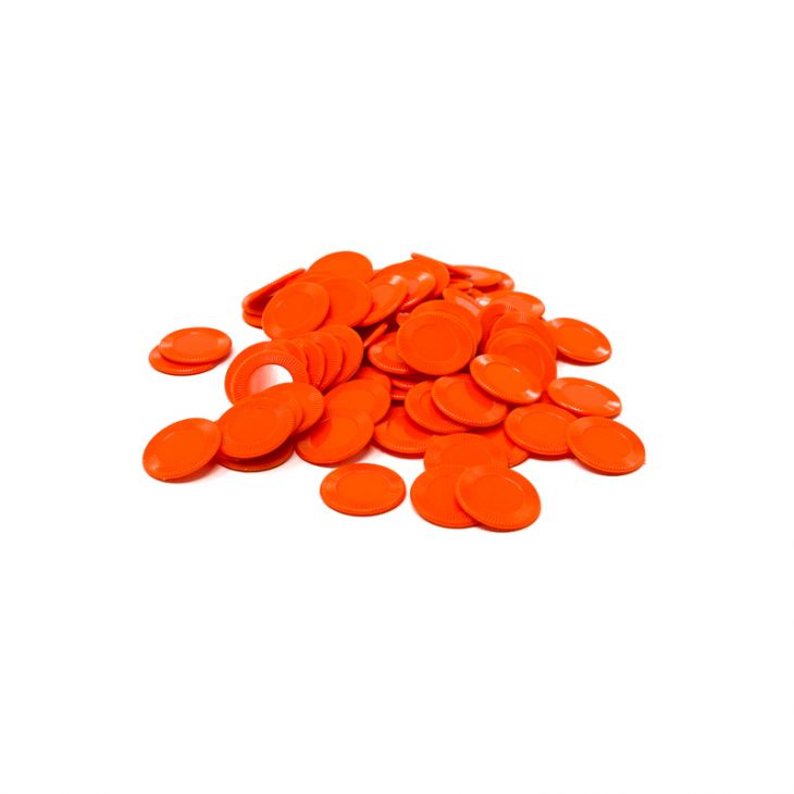 7/8" Mini Game Poker Chips: Orange (per 1000) main image