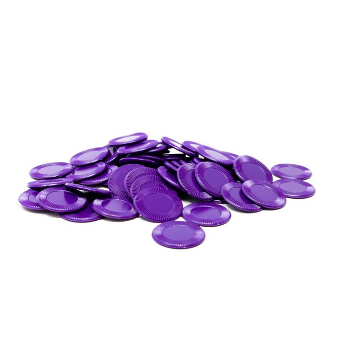 7/8" Mini Poker Chips: Purple (per 1000) main image