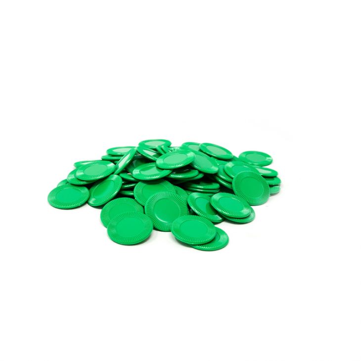 7/8" Mini Game Poker Chips: Green (per 1000) main image