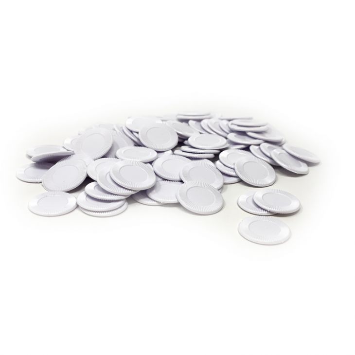 7/8" Mini Game Poker Chips: White (per 1000) main image