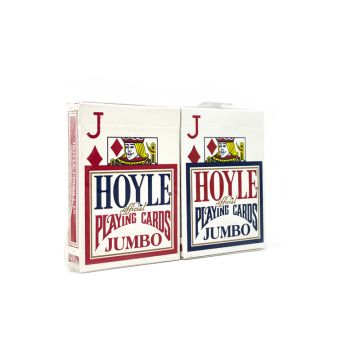 Hoyle Shellback Playing Cards, Poker Jumbo Index, 1/2 Blue 1/2 Red - 1 gross (144 decks)
