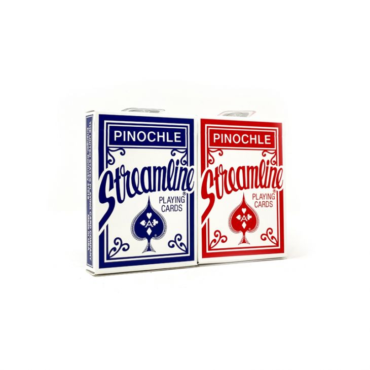 Arrco Streamline Playing Cards, Pinochle Regular Index, 1/2 Blue 1/2 Red - 1 gross (144 decks) main image