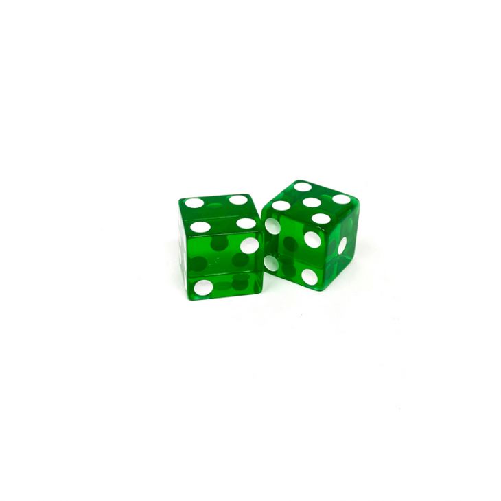 Jumbo Dice: 1-1/4 in., Transparent Green (per pair) main image