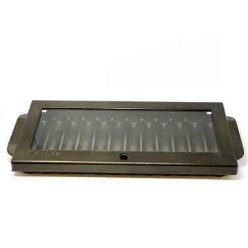 Blackjack Insert Tray: Sun Gold Aluminum with Cover, Lock and Key, 900-Chip Capacity