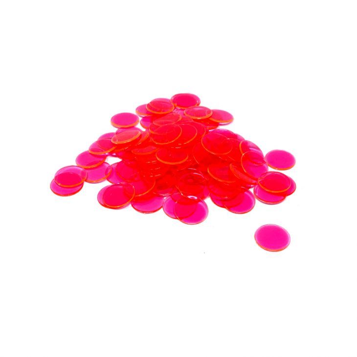 Hot Pink Plastic Bingo Chips - set of 1,000 main image