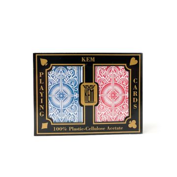 Kem Arrow Playing Cards: Red/Blue, Bridge Size 2-Deck Set
