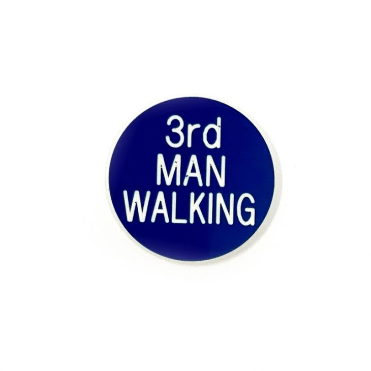 Lammer Button: 3rd Man Walking, 1-1/4 in. Diameter main image