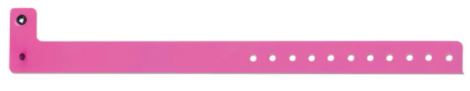 Vinyl 3/4" Colored Wristbands with Plastic Snap, Hot Pink (500 per box) main image