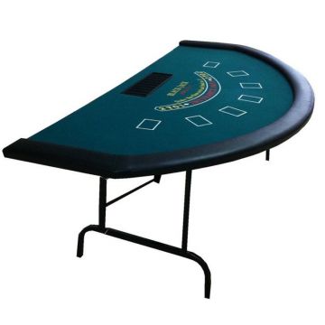 Blackjack Table: 7 Player, 36 Inch High (Bar Stool Height) Folding Table with Collapsible Metal Legs