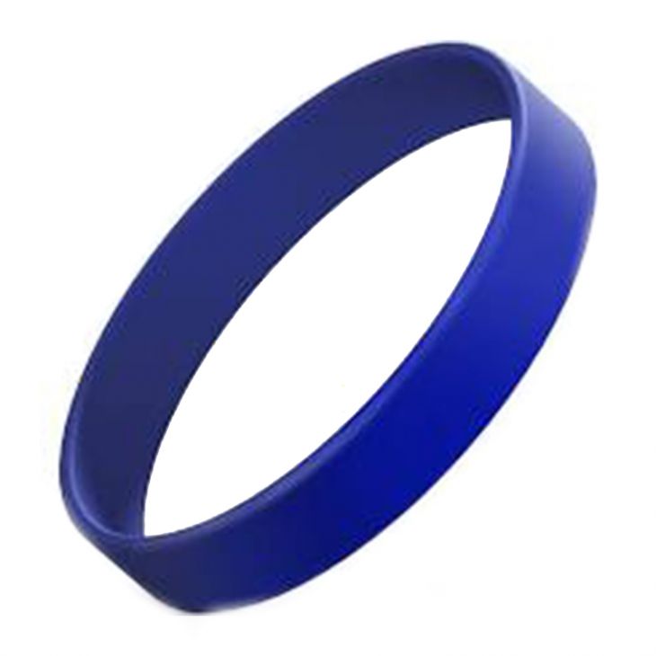Blue 1/2" Silicone Wristband main image