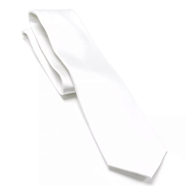 Dealer Necktie: White. Casino Night Supplies. main image
