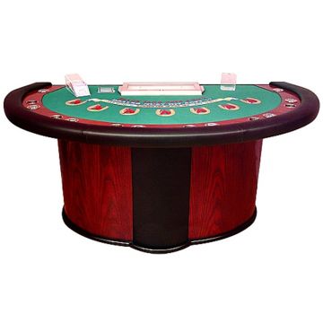 Blackjack Table: #BJTB-1230 Stationary Table with Solid Wooden Base