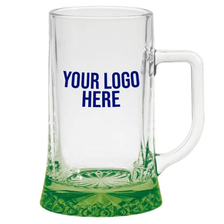 14 oz Glass Mug with Glow Bottom