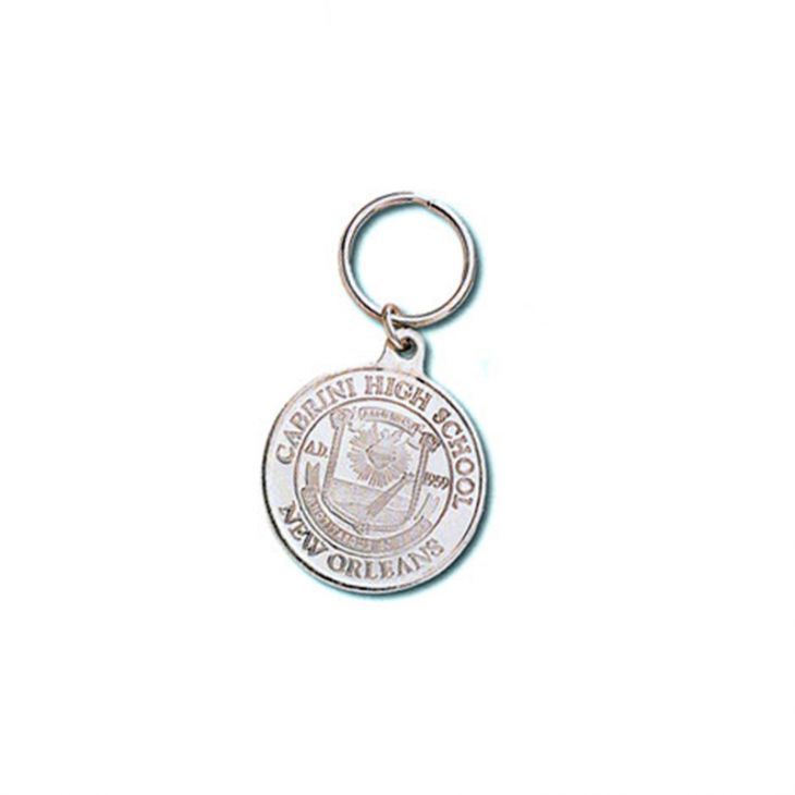 Custom 39mm Antique Silver Coin with Key Ring main image