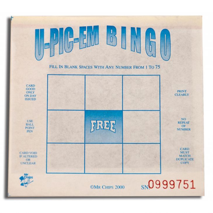 U-Pic-Em Bingo Game - 2,000 Sheets main image