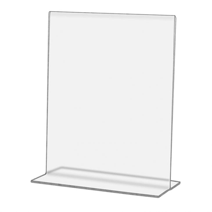 Table Tent: Clear Acrylic Table Tent Card Holder, 8.5 x 11 in., Open Bottom