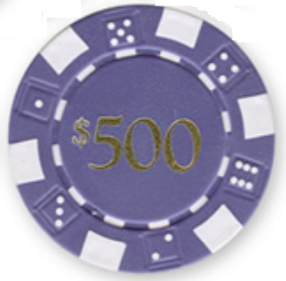 Value Poker Chips: Dice, 11.5 Gram, $500 Purple main image