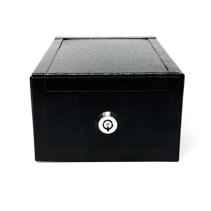 Toke Box, Metal with Lock and Key, No Windows, 5.5 in. x 3.5 in. x 8.25 in. main image
