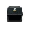 Toke Box, Metal with Lock and Key, No Windows, 5.5 in. x 3.5 in. x 8.25 in.
