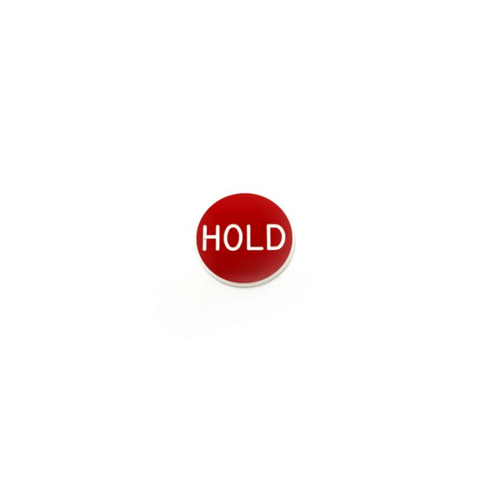 Lammer Button: Hold, 1-1/4 in. Diameter main image