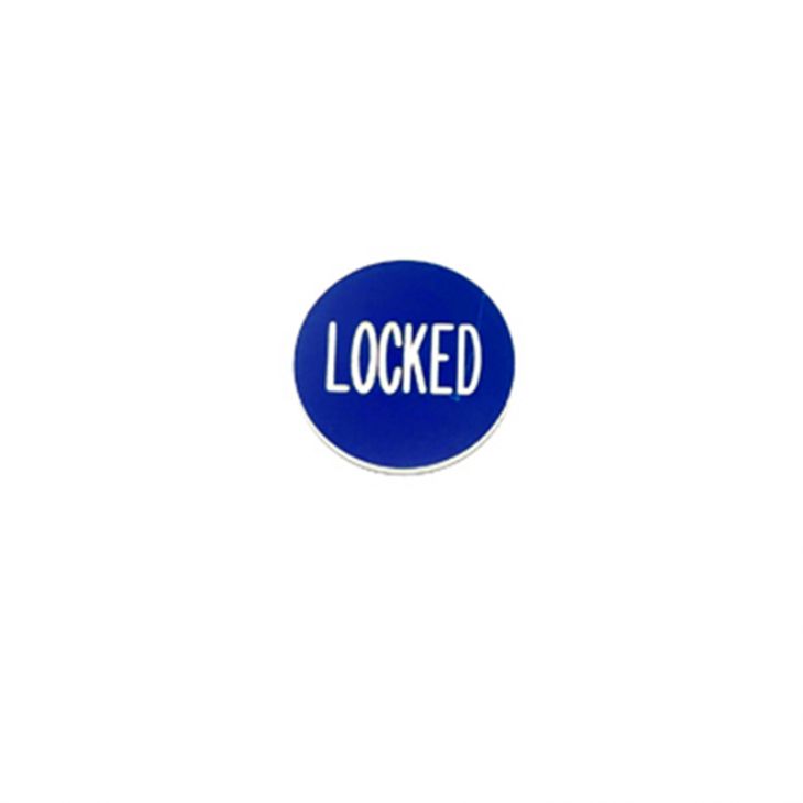 Lammer Button: Locked, 1-1/4 in. Diameter main image