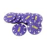 Poker Chips: Card Suits, 8.5 Gram, Pre-Denominated both sides, $500, Purple