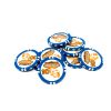 Poker Chips: Las Vegas Color Inlay Series, 8.5 Gram, $10, Blue with White Edge Spots