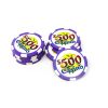 Poker Chips: Ceramic Casino Chips, Pre-Denominated, $500 Purple