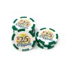 Poker Chips: Ceramic Casino Chips, Pre-Denominated, $25 Green