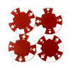 Poker Chips: 13.5 Gram Card Suits, 4 Stripe, Red