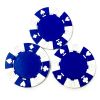 Poker Chips: 13.5 Gram Card Suits, 4 Stripe, Blue