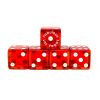 Ring Eye Casino Dice: 3/4 in. Red Las Vegas 1998 Dice with Serial Nos. (Stick of 5)