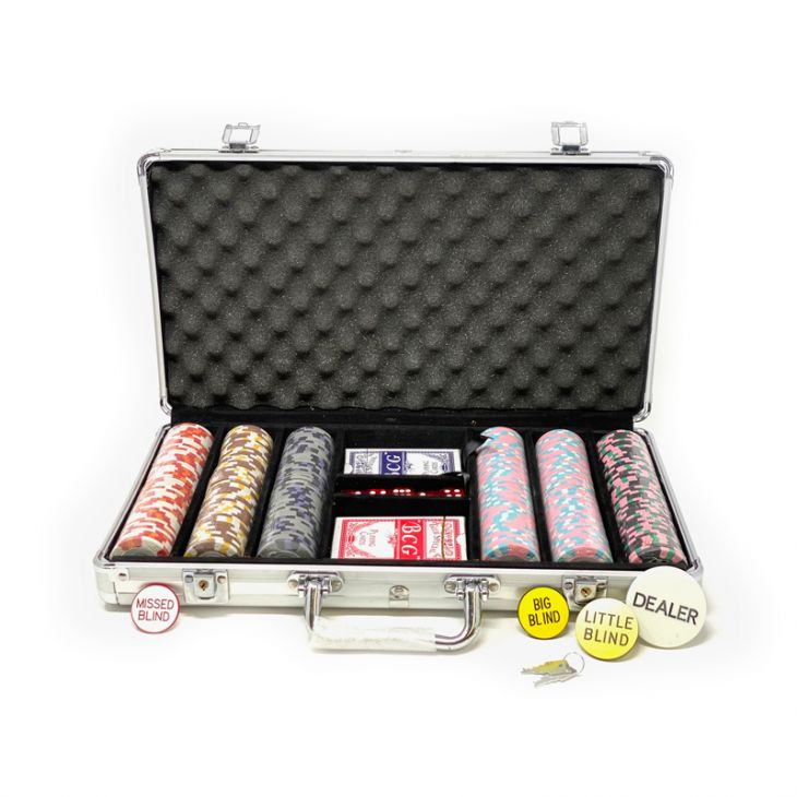Poker Set: Aluminum Case, 300 Dunes Casino Chips main image