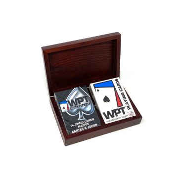 World Poker Tour Playing Cards Set in Wooden Box
