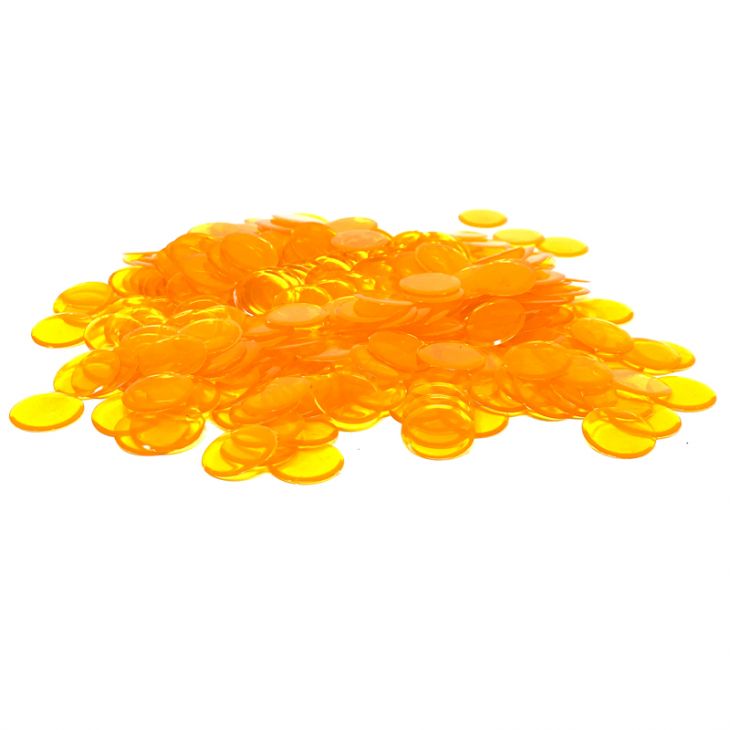 Orange Plastic Bingo Chips - Set of 1,000 main image